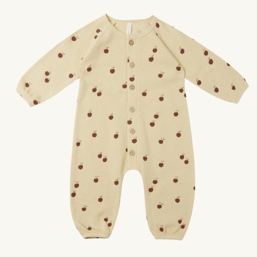 NWT - Quincy Mae apple waffle jumpsuit​​​​​